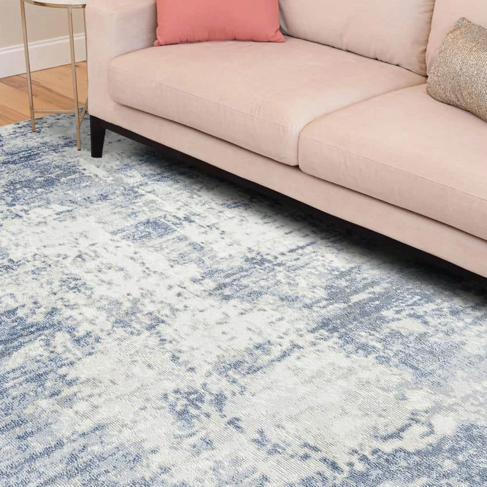 Allure Abstract Navy 8 ft. x 10 ft. Indoor Area Rug by Tayse Rugs 10 Allure Abstract Navy 8 ft. x 10 ft. Indoor Area Rug by Tayse Rugs - Image 8