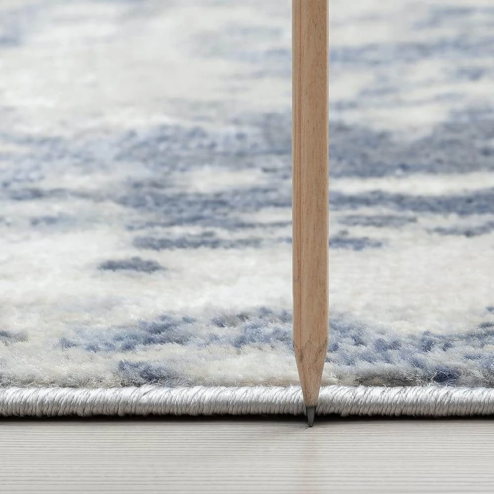 Allure Abstract Navy 8 ft. x 10 ft. Indoor Area Rug by Tayse Rugs 4 Allure Abstract Navy 8 ft. x 10 ft. Indoor Area Rug by Tayse Rugs - Image 2