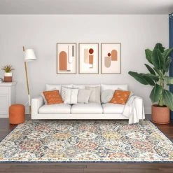 Chelsea Navy 8 ft. x 10 ft. Oriental Indoor Area Rug by Tayse Rugs -Malibu Wide Plank Shop navy tayse rugs area rugs chl1107 8x10 44 1000