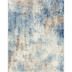 Chelsea Abstract Navy 5 ft. x 7 ft. Indoor Area Rug by Tayse Rugs