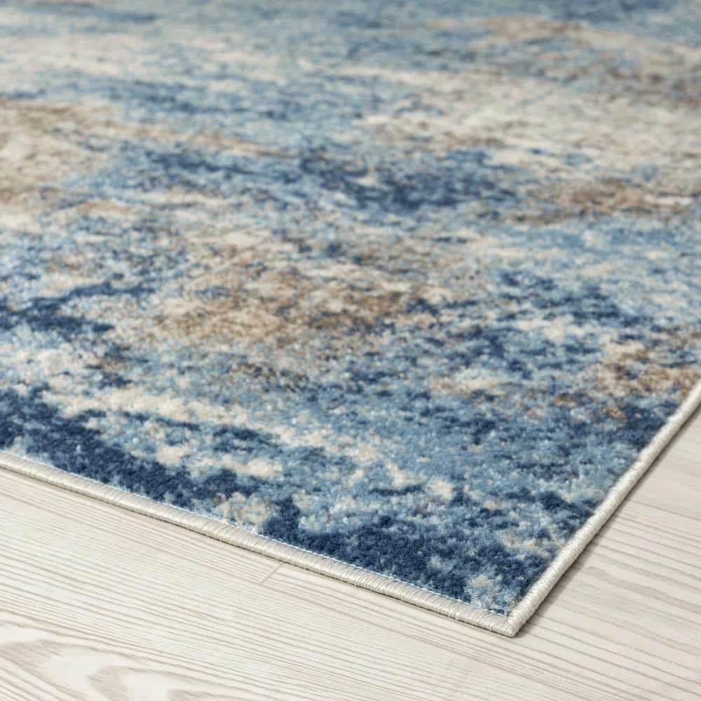 Chelsea Abstract Navy 5 ft. x 7 ft. Indoor Area Rug by Tayse Rugs 5 Chelsea Abstract Navy 5 ft. x 7 ft. Indoor Area Rug by Tayse Rugs - Image 3