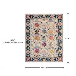 Dynamic Oriental Navy 8 ft. x 10 ft. Indoor Area Rug by Tayse Rugs -Malibu Wide Plank Shop navy tayse rugs area rugs dyn1307 8x10 76 1000