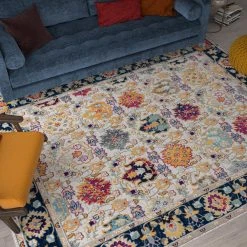 Dynamic Oriental Navy 8 ft. x 10 ft. Indoor Area Rug by Tayse Rugs -Malibu Wide Plank Shop navy tayse rugs area rugs dyn1307 8x10 fa 1000