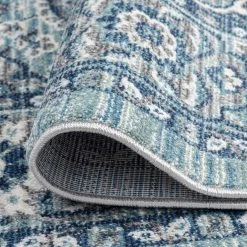 Garden Oriental Navy 5 ft. x 8 ft. Indoor Area Rug by Tayse Rugs -Malibu Wide Plank Shop navy tayse rugs area rugs grd6507 5x8 1f 1000