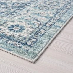 Garden Oriental Navy 5 ft. x 8 ft. Indoor Area Rug by Tayse Rugs -Malibu Wide Plank Shop navy tayse rugs area rugs grd6507 5x8 c3 1000