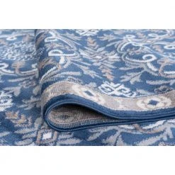 Hampton Brocade Navy 5 ft. x 7 ft. Indoor Area Rug by Tayse Rugs -Malibu Wide Plank Shop navy tayse rugs area rugs hmp3807 5x7 44 1000