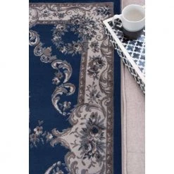 Hampton Oriental Navy 8 ft. x 10 ft. Indoor Area Rug by Tayse Rugs -Malibu Wide Plank Shop navy tayse rugs area rugs hmp3907 8x10 fa 1000