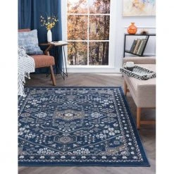 Hampton Oriental Navy 4 ft. x 6 ft. Indoor Area Rug by Tayse Rugs 17 Hampton Oriental Navy 4 ft. x 6 ft. Indoor Area Rug by Tayse Rugs -Malibu Wide Plank Shop navy tayse rugs area rugs hmp4007 4x6 31 1000