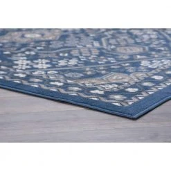 Hampton Oriental Navy 4 ft. x 6 ft. Indoor Area Rug by Tayse Rugs 12 Hampton Oriental Navy 4 ft. x 6 ft. Indoor Area Rug by Tayse Rugs -Malibu Wide Plank Shop navy tayse rugs area rugs hmp4007 4x6 c3 1000