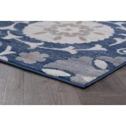 Madison Floral Navy 8 ft. x 10 ft. Indoor Area Rug by Tayse Rugs -Malibu Wide Plank Shop navy tayse rugs area rugs mdn3107 8x10 4f 1000