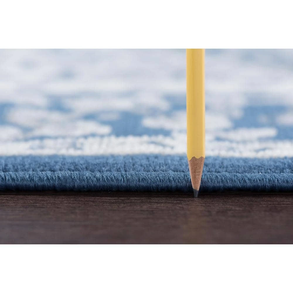 Madison Oriental Navy 2 ft. x 10 ft. Indoor Runner Rug by Tayse Rugs 6 Madison Oriental Navy 2 ft. x 10 ft. Indoor Runner Rug by Tayse Rugs - Image 4