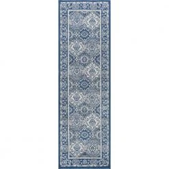 Madison Oriental Navy 2 ft. x 10 ft. Indoor Runner Rug by Tayse Rugs
