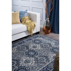 Madison Oriental Navy 8 ft. x 10 ft. Indoor Area Rug by Tayse Rugs 16 Madison Oriental Navy 8 ft. x 10 ft. Indoor Area Rug by Tayse Rugs -Malibu Wide Plank Shop navy tayse rugs area rugs mdn3607 8x10 76 1000