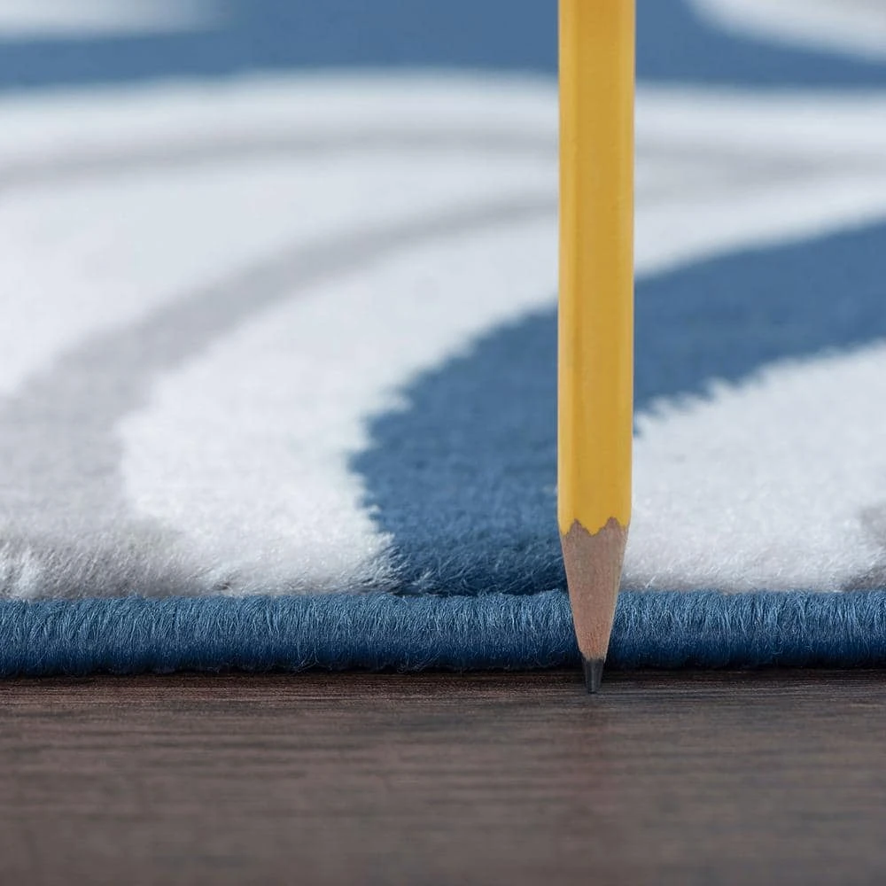 Madison Floral Navy 8 ft. x 10 ft. Indoor Area Rug by Tayse Rugs 4 Madison Floral Navy 8 ft. x 10 ft. Indoor Area Rug by Tayse Rugs - Image 2