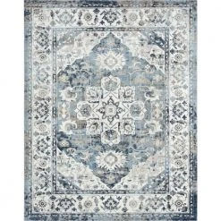 Palazzo Oriental Navy 8 ft. x 10 ft. Indoor Area Rug by Tayse Rugs
