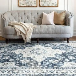 Palazzo Oriental Navy 9 ft. x 12 ft. Indoor Area Rug by Tayse Rugs -Malibu Wide Plank Shop navy tayse rugs area rugs plz2307 9x12 fa 1000