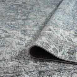 Parker Oriental Navy 5 ft. x 7 ft. Machine Washable Indoor Area Rug by Tayse Rugs -Malibu Wide Plank Shop navy tayse rugs area rugs prk1507 5x7 1f 1000