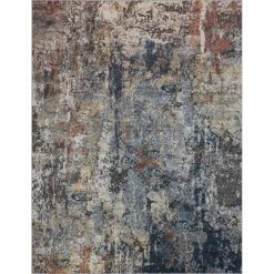 Reina Abstract Navy 8 ft. x 10 ft. Indoor Area Rug by Tayse Rugs