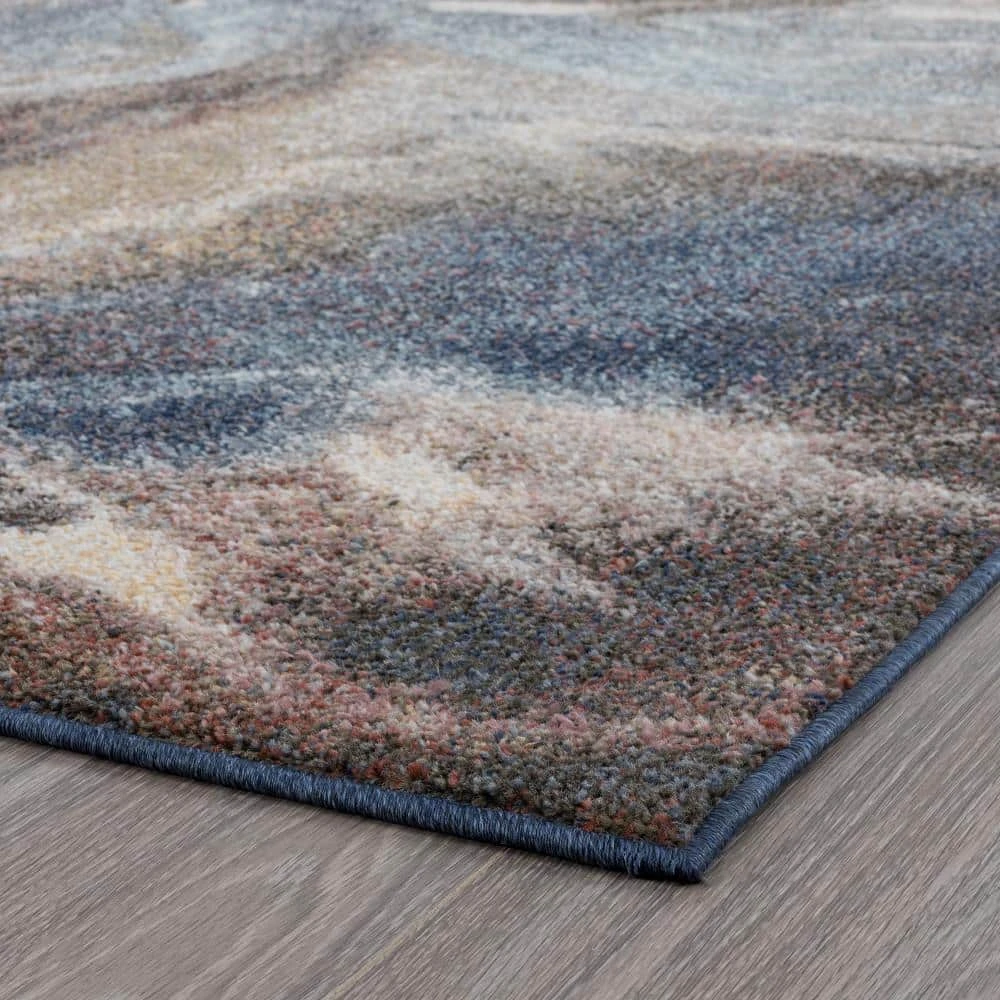 Reina Abstract Orange 5 ft. x 7 ft. Indoor Area Rug by Tayse Rugs 5 Reina Abstract Orange 5 ft. x 7 ft. Indoor Area Rug by Tayse Rugs - Image 3