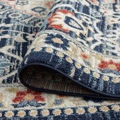 Tuscany Medallion Navy 8 ft. x 10 ft. Indoor Area Rug by Tayse Rugs -Malibu Wide Plank Shop navy tayse rugs area rugs tus1107 8x10 1f 1000