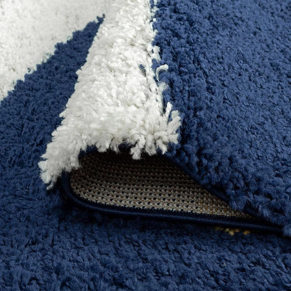 Uptown Shag Abstract Navy 9 ft. x 12 ft. Indoor Area Rug by Tayse Rugs 6 Uptown Shag Abstract Navy 9 ft. x 12 ft. Indoor Area Rug by Tayse Rugs - Image 4