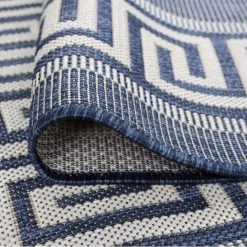 Eco Greek Key Navy 2 ft. x 8 ft. Indoor/Outdoor Runner Rug by Tayse Rugs -Malibu Wide Plank Shop navy tayse rugs outdoor rugs eco1005 2x8 1f 1000