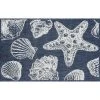 Eco Coastal Navy 2 ft. x 3 ft. Indoor/Outdoor Area Rug by Tayse Rugs -Malibu Wide Plank Shop navy tayse rugs outdoor rugs eco1405 2x3 64 1000