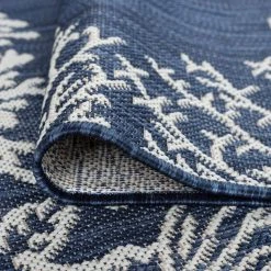 Eco Coastal Navy 8 ft. x 10 ft. Indoor/Outdoor Area Rug by Tayse Rugs -Malibu Wide Plank Shop navy tayse rugs outdoor rugs eco1505 8x10 44 1000