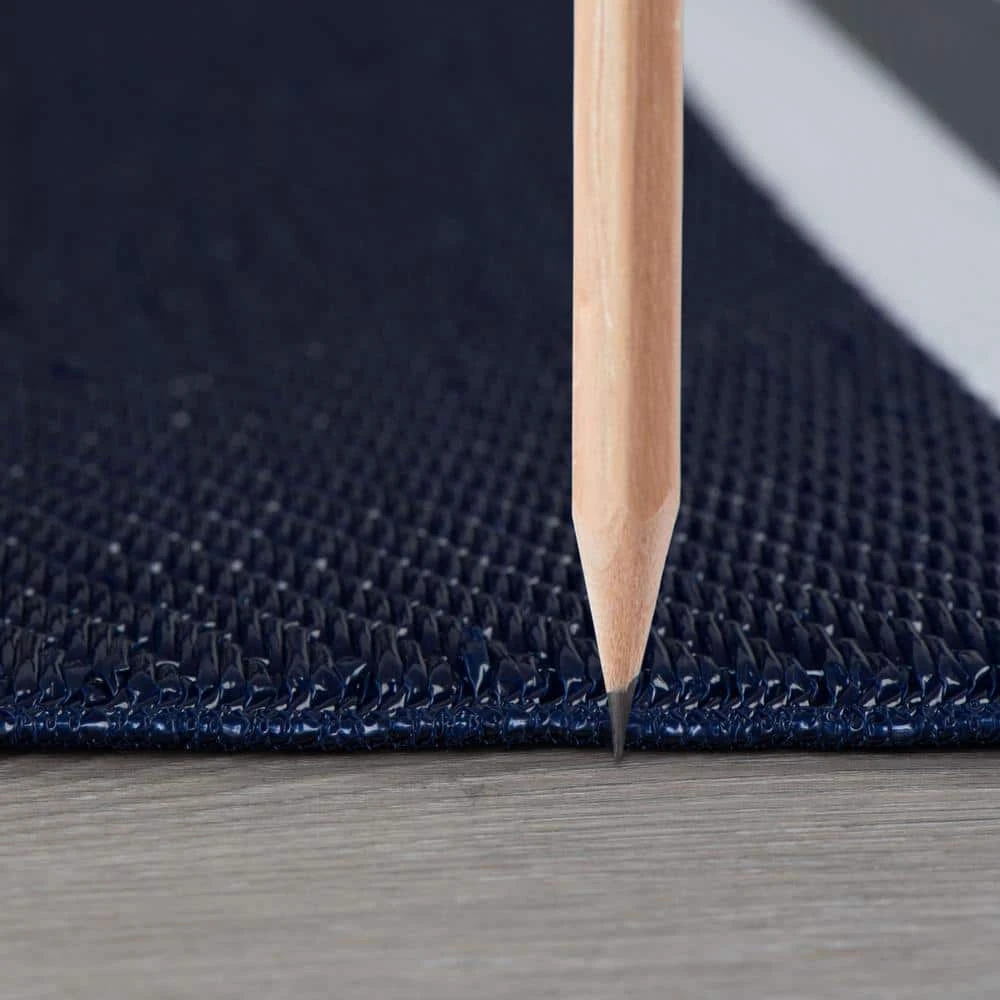 Sunset Stripe Navy 9 ft. x 12 ft. Indoor/Outdoor Area Rug by Tayse Rugs 4 Sunset Stripe Navy 9 ft. x 12 ft. Indoor/Outdoor Area Rug by Tayse Rugs - Image 2