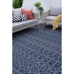 Veranda Geometric Navy 5 ft. x 8 ft. Indoor/Outdoor Area Rug by Tayse Rugs 17 Veranda Geometric Navy 5 ft. x 8 ft. Indoor/Outdoor Area Rug by Tayse Rugs -Malibu Wide Plank Shop navy tayse rugs outdoor rugs vnd2007 5x8 31 1000