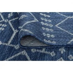 Veranda Geometric Navy 8 ft. x 10 ft. Indoor/Outdoor Area Rug by Tayse Rugs -Malibu Wide Plank Shop navy tayse rugs outdoor rugs vnd2007 8x10 1f 1000