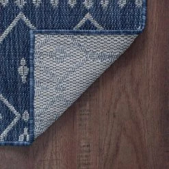 Veranda Geometric Navy 8 ft. x 10 ft. Indoor/Outdoor Area Rug by Tayse Rugs -Malibu Wide Plank Shop navy tayse rugs outdoor rugs vnd2007 8x10 44 1000