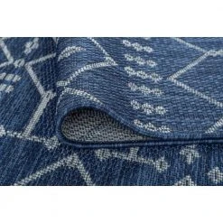 Veranda Geometric Navy 9 ft. x 12 ft. Indoor/Outdoor Area Rug by Tayse Rugs -Malibu Wide Plank Shop navy tayse rugs outdoor rugs vnd2007 9x12 1f 1000