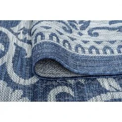 Veranda Floral Navy 5 ft. x 8 ft. Indoor/Outdoor Area Rug by Tayse Rugs -Malibu Wide Plank Shop navy tayse rugs outdoor rugs vnd2207 5x8 1f 1000