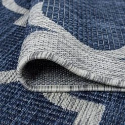 Veranda Geometric Navy 8 ft. x 10 ft. Indoor/Outdoor Area Rug by Tayse Rugs -Malibu Wide Plank Shop navy tayse rugs outdoor rugs vnd2407 8x10 44 1000