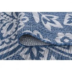 Veranda Floral Navy 5 ft. x 8 ft. Indoor/Outdoor Area Rug by Tayse Rugs -Malibu Wide Plank Shop navy tayse rugs outdoor rugs vnd2607 5x8 1f 1000