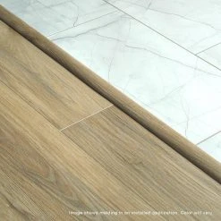 French Oak Oakdale 0.275 in. T x 1.85 in. W x 94.48 in. L Vinyl 3-in-1 Molding by Malibu Wide Plank -Malibu Wide Plank Shop oakdale malibu wide plank vinyl trim hdmlcl035 3n1 1f 1000