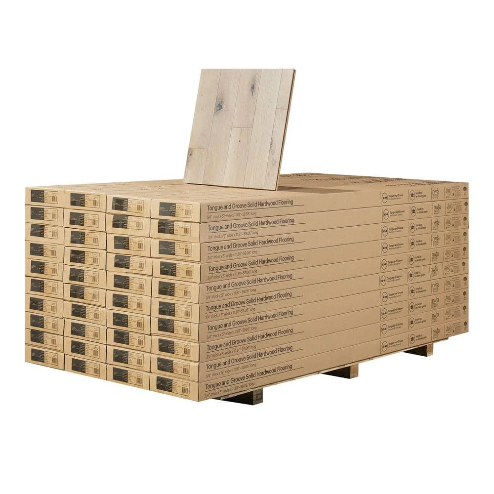 French Oak Pelican Hill 3/4 in. T x 5 in. W x Varying Length Solid Hardwood Flooring (904 sq. ft./Pallet) by Malibu Wide Plank 5 French Oak Pelican Hill 3/4 in. T x 5 in. W x Varying Length Solid Hardwood Flooring (904 sq. ft./Pallet) by Malibu Wide Plank - Image 3