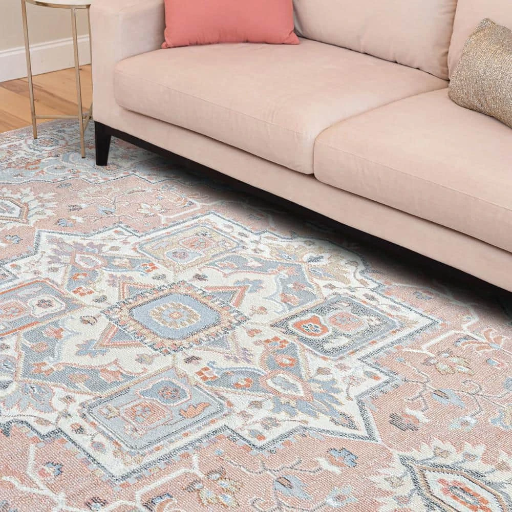 Allure Medallion Pink 8 ft. x 10 ft. Indoor Area Rug by Tayse Rugs 11 Allure Medallion Pink 8 ft. x 10 ft. Indoor Area Rug by Tayse Rugs - Image 9