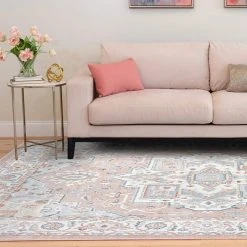 Allure Medallion Pink 8 ft. x 10 ft. Indoor Area Rug by Tayse Rugs 17 Allure Medallion Pink 8 ft. x 10 ft. Indoor Area Rug by Tayse Rugs -Malibu Wide Plank Shop pink tayse rugs area rugs all1142 8x10 fa 1000