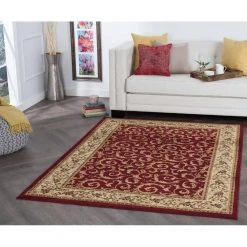 Elegance Oriental Red 8 ft. x 10 ft. Indoor Area Rug by Tayse Rugs 25 Elegance Oriental Red 8 ft. x 10 ft. Indoor Area Rug by Tayse Rugs -Malibu Wide Plank Shop red tayse rugs area rugs 5400 red 8x10 31 1000
