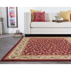 Elegance Oriental Red 8 ft. x 10 ft. Indoor Area Rug by Tayse Rugs 22 Elegance Oriental Red 8 ft. x 10 ft. Indoor Area Rug by Tayse Rugs -Malibu Wide Plank Shop red tayse rugs area rugs 5400 red 8x10 44 1000