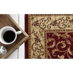 Elegance Oriental Red 8 ft. x 10 ft. Indoor Area Rug by Tayse Rugs 23 Elegance Oriental Red 8 ft. x 10 ft. Indoor Area Rug by Tayse Rugs -Malibu Wide Plank Shop red tayse rugs area rugs 5400 red 8x10 fa 1000
