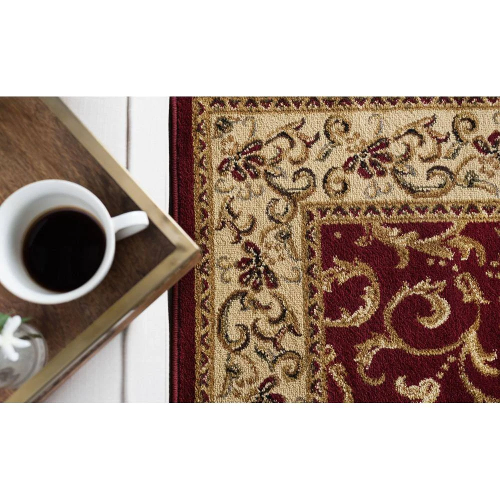 Elegance Oriental Red 8 ft. x 10 ft. Indoor Area Rug by Tayse Rugs 12 Elegance Oriental Red 8 ft. x 10 ft. Indoor Area Rug by Tayse Rugs - Image 10