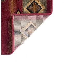 Nature Lodge Red 4 ft. x 6 ft. Indoor Area Rug by Tayse Rugs -Malibu Wide Plank Shop red tayse rugs area rugs ntr6570 4x6 4f 1000