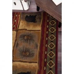 Nature Lodge Red 4 ft. x 6 ft. Indoor Area Rug by Tayse Rugs -Malibu Wide Plank Shop red tayse rugs area rugs ntr6570 4x6 fa 1000