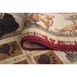 Nature Lodge Red 4 ft. x 6 ft. Indoor Area Rug by Tayse Rugs -Malibu Wide Plank Shop red tayse rugs area rugs ntr6700 4x6 1f 1000