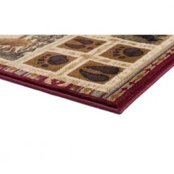 Nature Lodge Red 4 ft. x 6 ft. Indoor Area Rug by Tayse Rugs -Malibu Wide Plank Shop red tayse rugs area rugs ntr6700 4x6 c3 1000