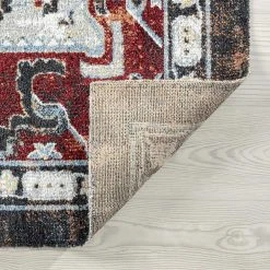 Palazzo Oriental Red 9 ft. x 12 ft. Indoor Area Rug by Tayse Rugs 13 Palazzo Oriental Red 9 ft. x 12 ft. Indoor Area Rug by Tayse Rugs -Malibu Wide Plank Shop red tayse rugs area rugs plz2000 9x12 4f 1000