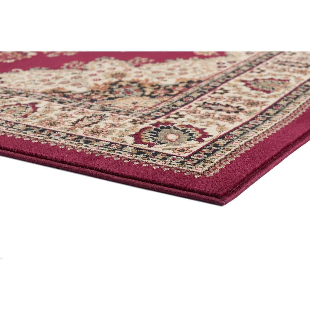Sensation Red 9 ft. x 12 ft. Traditional Area Rug by Tayse Rugs 6 Sensation Red 9 ft. x 12 ft. Traditional Area Rug by Tayse Rugs - Image 4